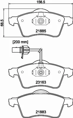 HELLA KLOCKI HAMULCOWE 8DB 355 008-931 