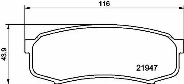 HELLA KLOCKI HAMULCOWE 8DB 355 016-831 