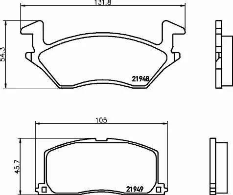 HELLA PAGID KLOCKI HAMULCOWE 8DB 355 016-781 