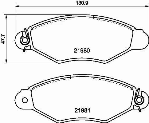 HELLA KLOCKI HAMULCOWE 8DB 355 019-301 