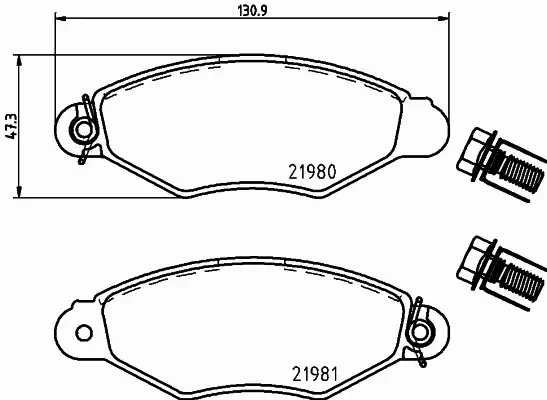 HELLA PAGID KLOCKI HAMULCOWE 8DB 355 019-311 