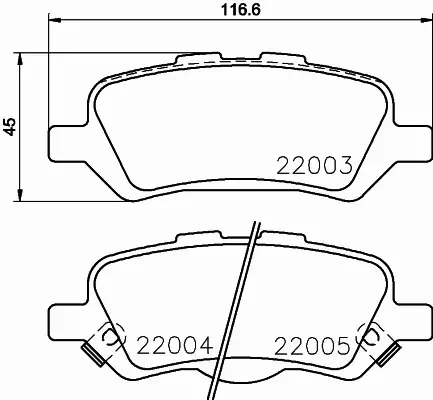 HELLA PAGID KLOCKI HAMULCOWE 8DB 355 023-051 