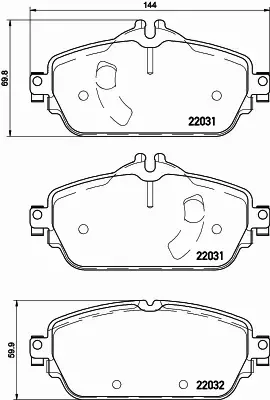 HELLA PAGID KLOCKI HAMULCOWE 8DB 355 021-541 