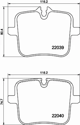 HELLA KLOCKI HAMULCOWE 8DB 355 037-991 