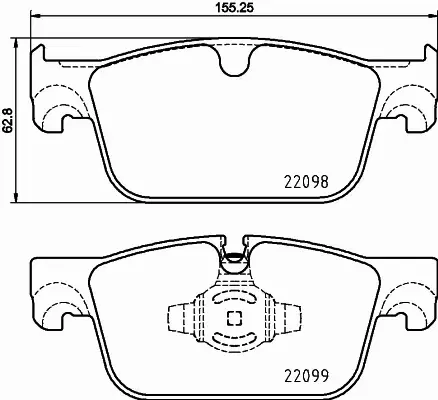 HELLA PAGID KLOCKI HAMULCOWE 8DB 355 025-531 