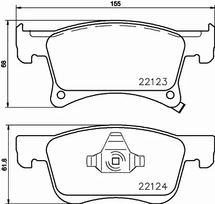 HELLA PAGID KLOCKI HAMULCOWE 8DB 355 023-021 