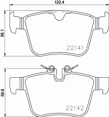 HELLA KLOCKI HAMULCOWE 8DB 355 023-361 