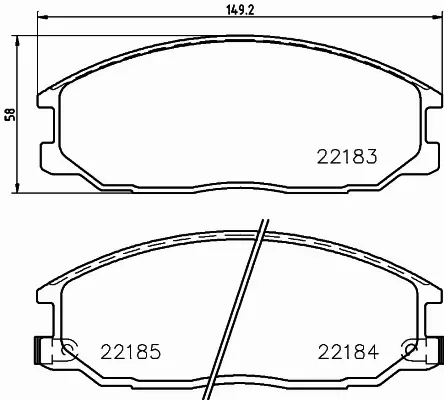 HELLA PAGID KLOCKI HAMULCOWE 8DB 355 023-281 