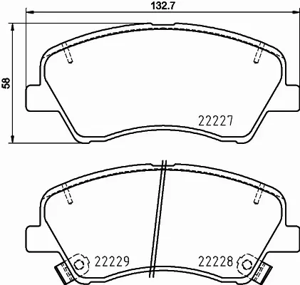 HELLA PAGID KLOCKI HAMULCOWE 8DB 355 036-501 