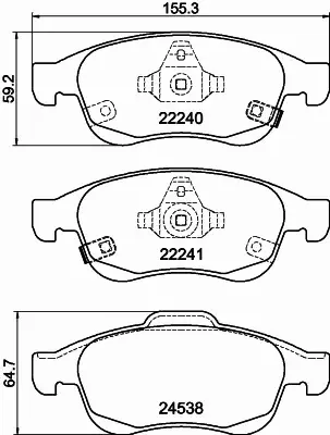 HELLA PAGID KLOCKI HAMULCOWE 8DB 355 023-251 