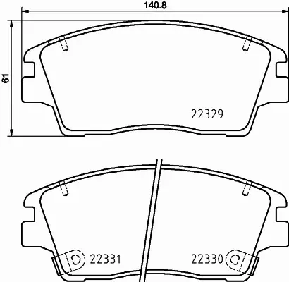 HELLA PAGID KLOCKI HAMULCOWE 8DB 355 031-671 