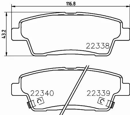 HELLA PAGID KLOCKI HAMULCOWE 8DB 355 024-841 