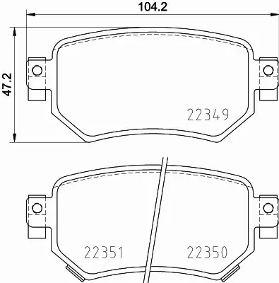 HELLA KLOCKI HAMULCOWE 8DB 355 025-561 