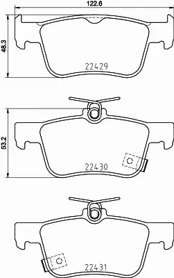 HELLA PAGID KLOCKI HAMULCOWE 8DB 355 025-251 