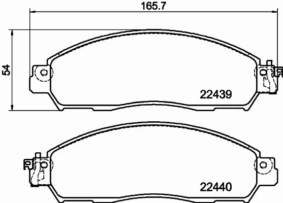 HELLA KLOCKI HAMULCOWE 8DB 355 039-331 