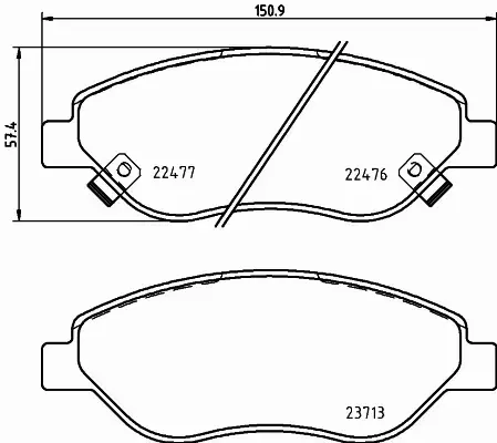 HELLA PAGID KLOCKI HAMULCOWE 8DB 355 025-631 