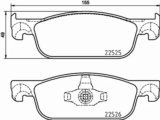 HELLA PAGID KLOCKI HAMULCOWE 8DB 355 025-471 