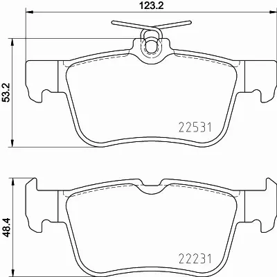 HELLA PAGID KLOCKI HAMULCOWE 8DB 355 025-491 