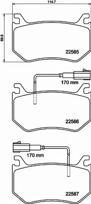 HELLA PAGID KLOCKI HAMULCOWE 8DB 355 039-031 