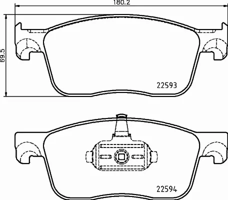 HELLA KLOCKI HAMULCOWE 8DB 355 031-541 