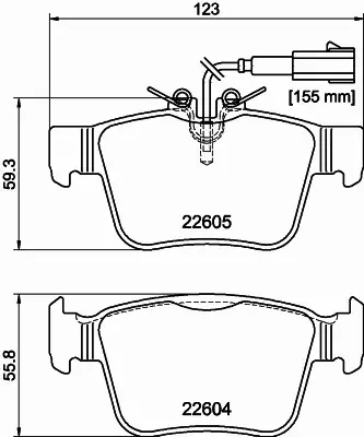 HELLA KLOCKI HAMULCOWE 8DB 355 025-881 