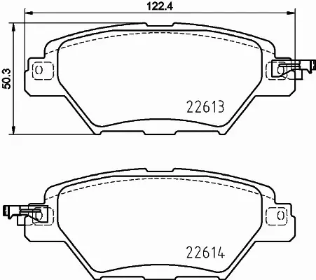 HELLA KLOCKI HAMULCOWE 8DB 355 036-521 