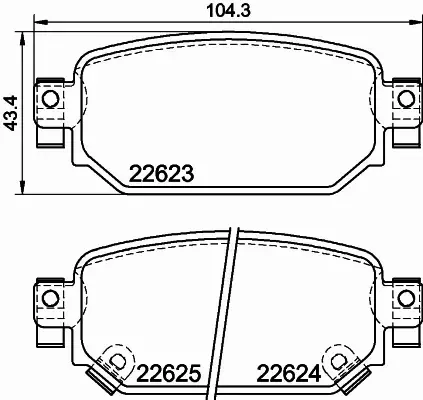 HELLA PAGID KLOCKI HAMULCOWE 8DB 355 039-141 