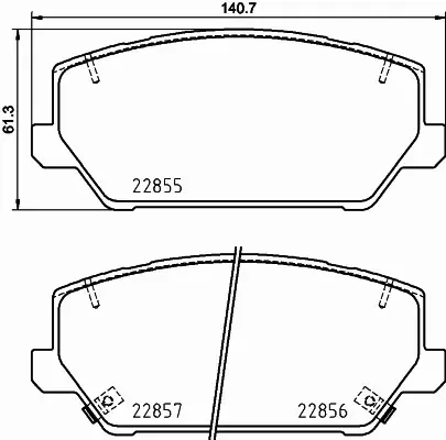 HELLA PAGID KLOCKI HAMULCOWE 8DB 355 037-701 