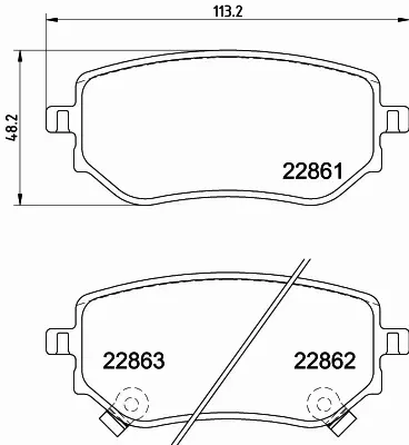 HELLA KLOCKI HAMULCOWE 8DB 355 037-951 