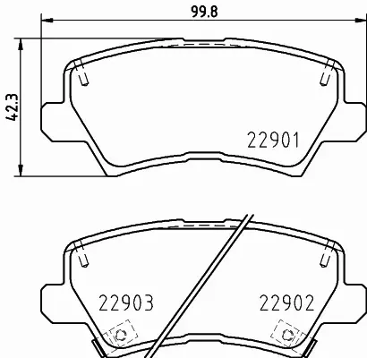 HELLA KLOCKI HAMULCOWE 8DB 355 037-921 