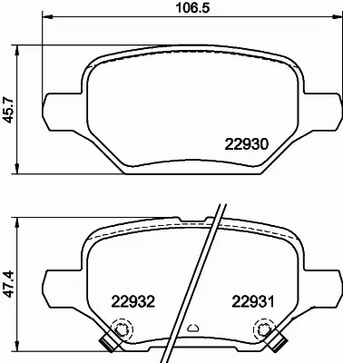 HELLA PAGID KLOCKI HAMULCOWE 8DB 355 040-181 