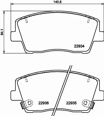 HELLA KLOCKI HAMULCOWE 8DB 355 040-111 