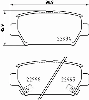 HELLA KLOCKI HAMULCOWE 8DB 355 039-401 