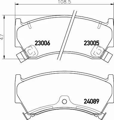 HELLA PAGID KLOCKI HAMULCOWE 8DB 355 009-821 