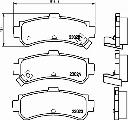 HELLA PAGID KLOCKI HAMULCOWE 8DB 355 017-191 