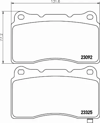 HELLA PAGID KLOCKI HAMULCOWE 8DB 355 006-601 