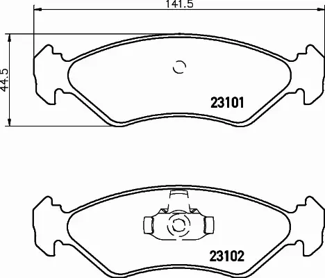 HELLA PAGID KLOCKI HAMULCOWE 8DB 355 008-051 