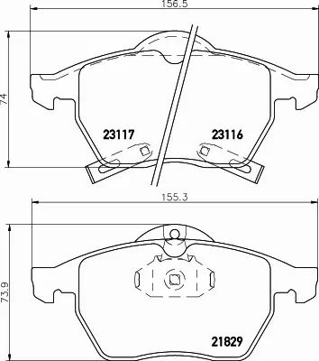 HELLA PAGID KLOCKI HAMULCOWE 8DB 355 008-041 