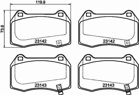 HELLA PAGID KLOCKI HAMULCOWE 8DB 355 010-681 