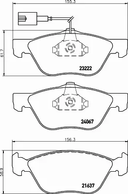 HELLA PAGID KLOCKI HAMULCOWE 8DB 355 011-211 