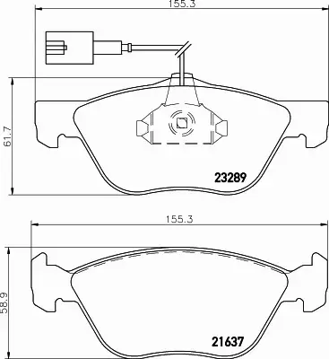 HELLA KLOCKI HAMULCOWE 8DB 355 007-931 