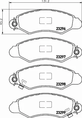 HELLA PAGID KLOCKI HAMULCOWE 8DB 355 017-011 