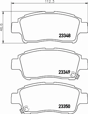 HELLA PAGID KLOCKI HAMULCOWE 8DB 355 017-071 