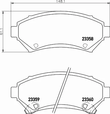 HELLA PAGID KLOCKI HAMULCOWE 8DB 355 016-951 