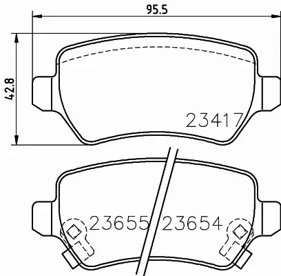 HELLA KLOCKI HAMULCOWE 8DB 355 018-781 