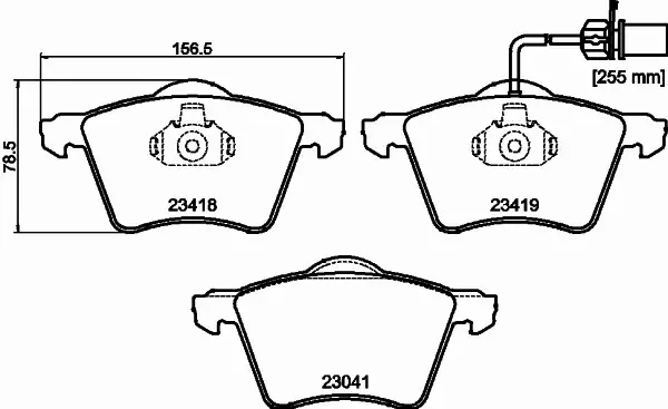 HELLA KLOCKI HAMULCOWE 8DB 355 010-631 