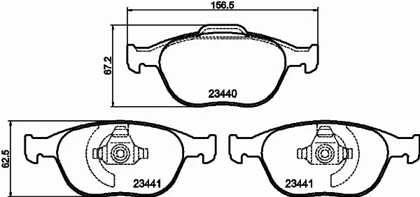 HELLA PAGID KLOCKI HAMULCOWE 8DB 355 009-561 