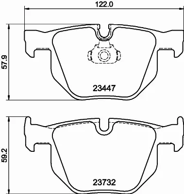 HELLA KLOCKI HAMULCOWE 8DB 355 013-941 