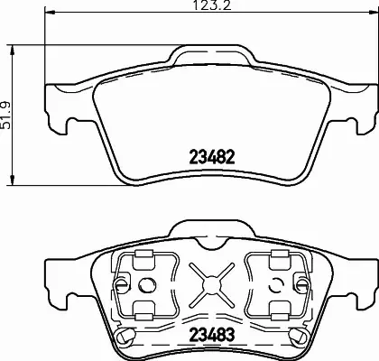 HELLA KLOCKI HAMULCOWE 8DB 355 009-121 