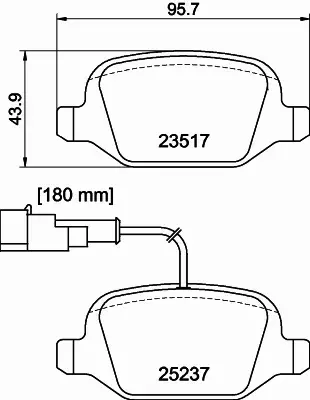 HELLA PAGID KLOCKI HAMULCOWE 8DB 355 019-961 